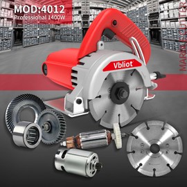 VBLIOT 4-3/8-Inch Wet Saw, Masonry 12 amp handheld tile saw Masonry Saw stone cutting carving machine cutting tools tile cutter machine stone grinder Handheld Dry Cut Tile Saw Cutter 4012