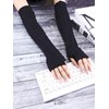 Bememo 3 Pairs Arm Warmers Long Fingerless Gloves Knit Wrist