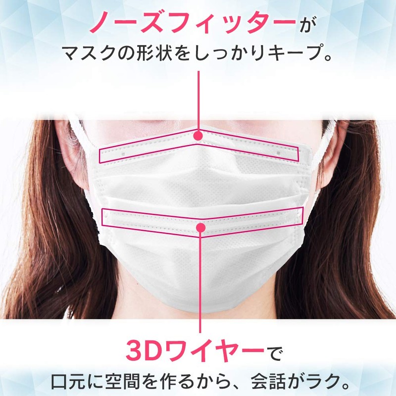 Iris Ohyama Nano Air Mask, Regular Size, Pack of 7