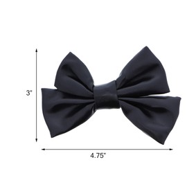 Holiday Hair Bow Shiny Foil 4.75 inch Black