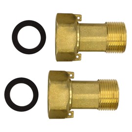VARIOSAN Water Meter Fitting 12623, 1 Inch Female x 3/4 Inch External Thread, Pack of 2, Brass