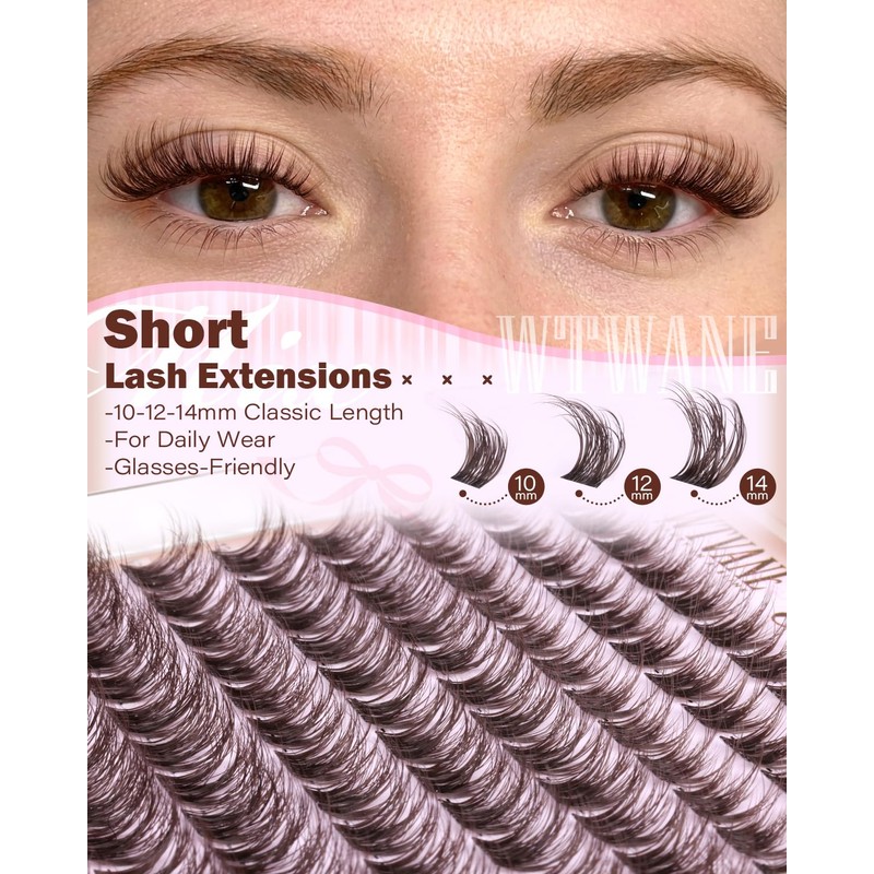 Brown Lash Clusters Wispy Eyelash Clusters Brown Natural