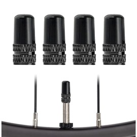 Bicycle Presta Valve Cap, Set of 4, Aluminum Alloy Tire Valve, Cap, Aluminum Valve Cap, English Compatible, French Valve, Tire Valve, Road Bike, Cross Bike, Presta Valve, PureSino