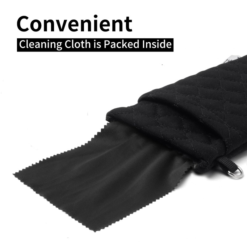 Face Shadow Double Eyeglasses Pouch Large Squeeze Top Microfiber Soft