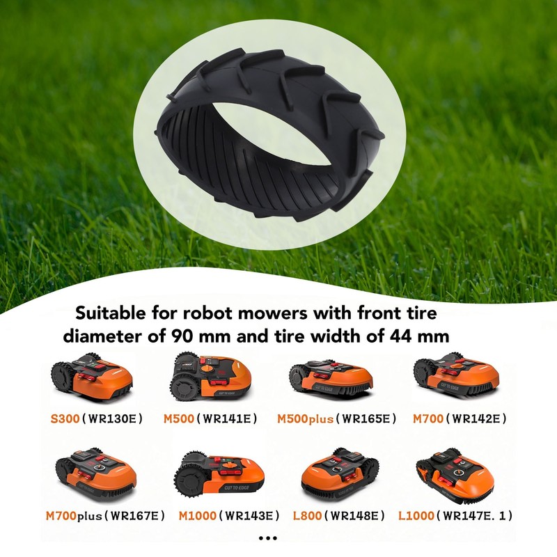 Robotic Lawnmower Front Wheel Protection Cover Rubber Anti Slip Wheel