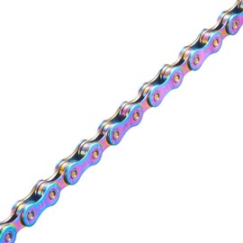 YBEKI Bicycle Chain 9-Speed Colour Bicycle Chain 1/2 x 11/128 Length 116 Links with 2 Pairs of Chain Lock