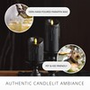 Luminara Wax Drip Flameless LED Candle, Black 3" x 4.5",