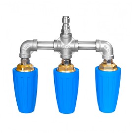 RXLIFE Triple Turbo Nozzle Pressure Washer Tips, 4000 PSI 360° Rotating Power Washer Spray Nozzle, 3-in-1 Turbo Nozzle Tip with 1/4" Quick Connector 2.0 Orifice for Pressure Washer Gun Wand