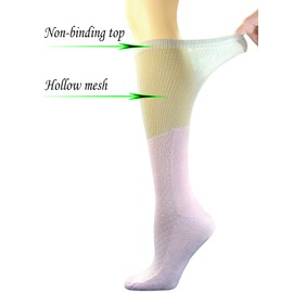 [Yomandamor] 女性用ピンク色ロングソックス 消臭 除菌 竹繊維 ゆったり シームレス ゴムなしケアソックス 4足セット 妊婦・高齢者向け 母の日 敬老の日ギフト