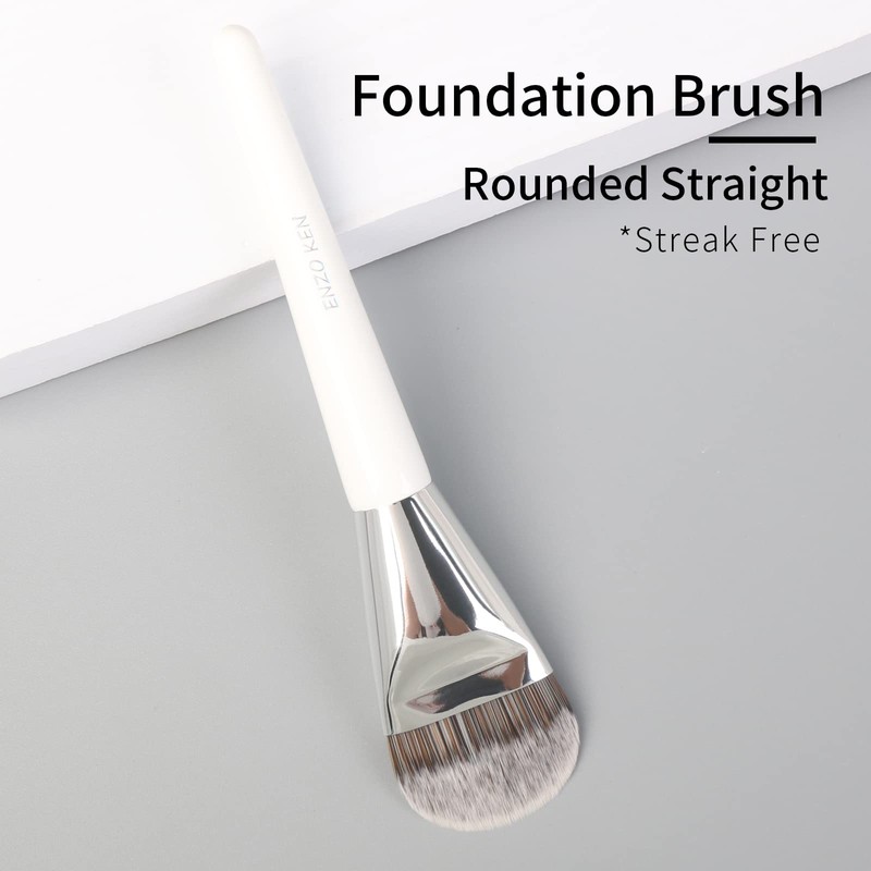 ENZO KEN Flat Foundation Brush, Oversized, Large Double-Sided Liquid Foundation
