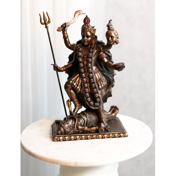 Hindu Goddess Of Time And Death Kali Bhavatārini Figurine Eastern
