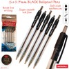 NATARAJ Snappy Ballpoint Pens, Retractable, BLACK, 0.7mm Fine Point, Pack