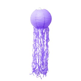 Dohia Jellyfish Paper Lanterns Pink Purple Blue Hanging Lantern for Mermaid Theme Under The Sea Ocean Fairy-Tale Birthday Party Decorations D3-SMZDL (Purple)