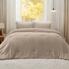 Bedsure California King Comforter Set, Khaki Soft Prewashed Bed Comforter