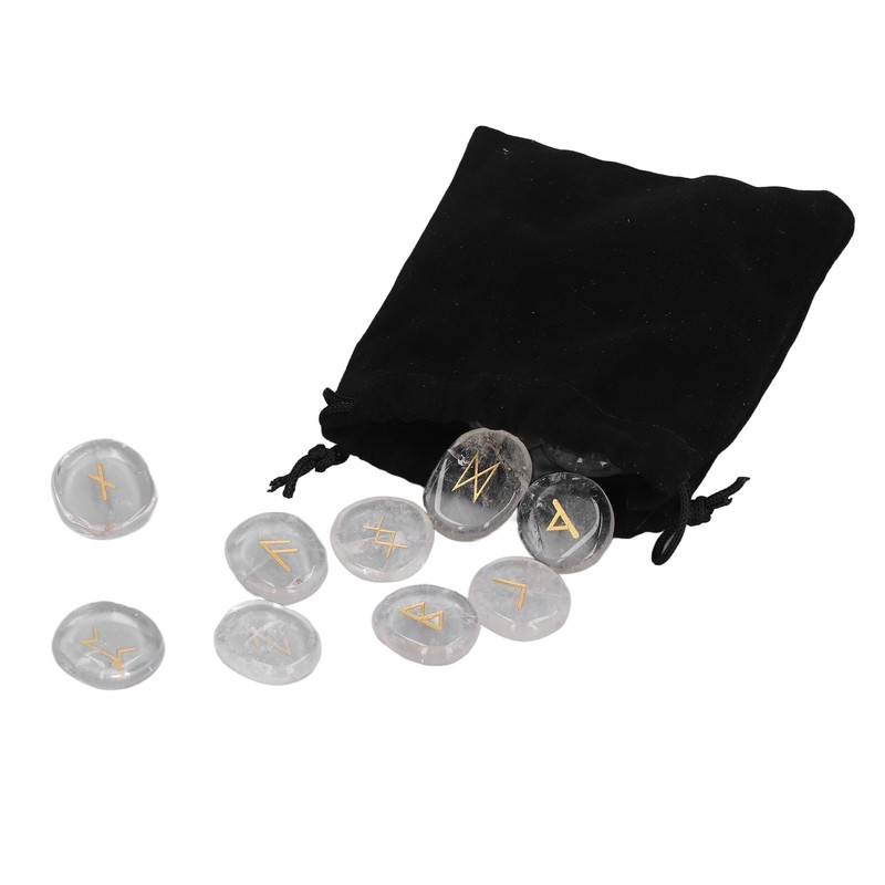 Rune Stones Fine Workmanship Stylish Appearance Small Volume White Crystal