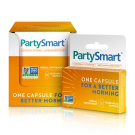 Himalaya PartySmart, One Capsule for a Better Morning After Drinking, Plant Based, Liver Support, Alcohol Breakdown, Clinically Studied, Non-GMO Project Verified, 10 Capsules, 3 Pack