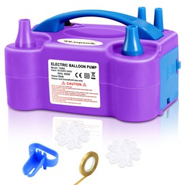 FLSEPAMB FLSEPAMB Electric Balloon Pump, Portable Dual Nozzle Balloon Inflator Pump with 2 Modes, Purple Balloons Machine with 4 Accessories for Party, Birthday, Wedding Decoration