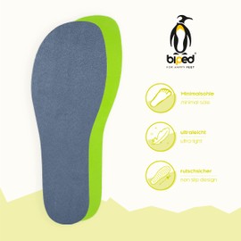 biped minimal sole ASTORGA - 2 Pairs of Insoles for Minimal and Barefoot Shoes - Natural Latex Soles with Soft Alcantara Pad - for Adults and Children (39)
