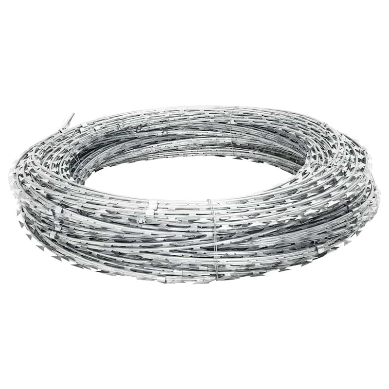 vidaXL BTO-22 Clipped Concertina NATO Razor Wire Galvanized Steel 492.1'