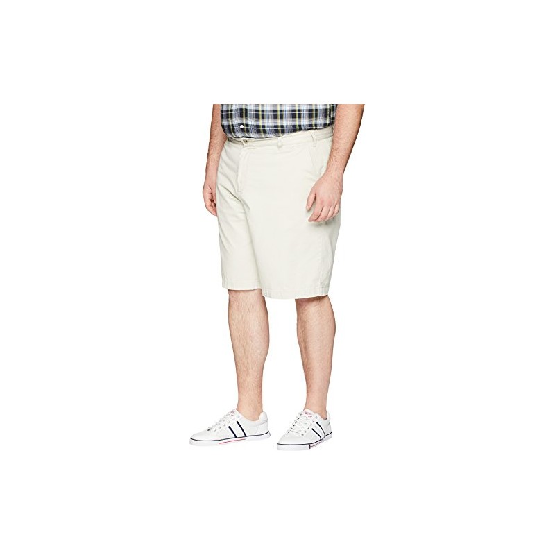 Nautica Mens Cotton Twill Flat Front Chino Shorts, Nautica stone,