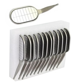 MASTERYD MIR-OVL-SS/12 Dental Mouth Mirror Oval Shape Parallelometer 22x37mm Single Sided 12 Pcs Dental Instruments DN-2475