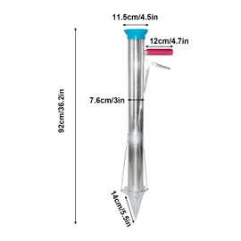 AIWFL Seedling Transplanter Long Handled Bulb Planter Tools Vegetable Young Plant Manual Plant Transplanter Stainless Steel Planting Garden Tools
