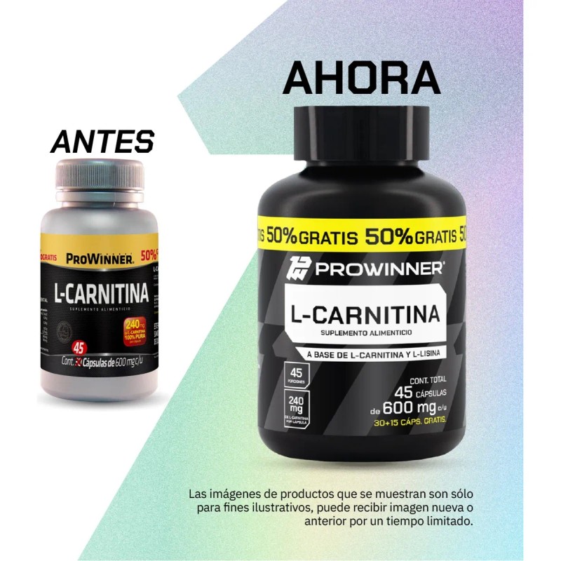 Suplemento L-carnitina (30 Cps) 50 Extra - Prowinner Sin Sabor
