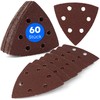 60pcs/Delta Sanding Triangles / 6-Hole / 93 x 93 x