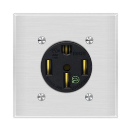 NEMA 14-50R Outlet, 125/250 Volt High-Power Receptacle, 50 Amp RV Outlet, for Electric Vehicles, RV Camper and Large Appliances