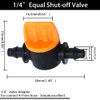 ANPTGHT 1/4“ Drip Irrigation Shut-Off Switch Valve, Plastic Universal Ball