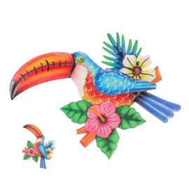 COHEALI Metal Toucan Wall Decor Rustic Bird Art for Bedroom Living Nursery Sturdy Charming Animal Decoration Unique present for Animal Lovers