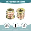sourcing map 60Pcs Threaded Inserts, M4-0.7x10 Zinc Plated Carbon Steel