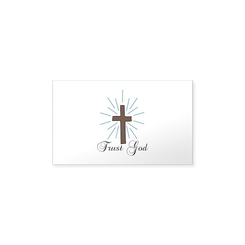 CafePress Trust God Sticker Rectangle Bumper Sticker Car Decal