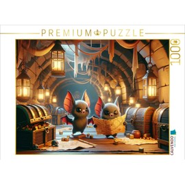 CALVENDO Puzzle September Adventures of The Little Vampire Bats | 1000 Pieces Size 25" x 19"