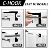 Black and White Hookless Shower Curtain with Snap in Liner,