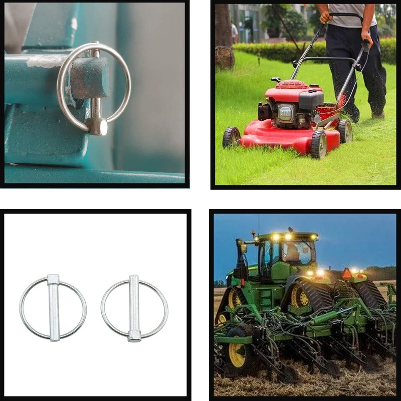 ZZHXSM 4PCS M8x50 M8 Carbon Steel Tractor Trucks Pin Ring