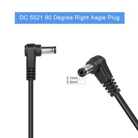 PNGKNYOCN Short DC Power Splitter Right Angle 5.5mm x 2.1mm Male to Double RCA Female Cable, for Car Mounted Dual Screen DC Adapter Power Cable