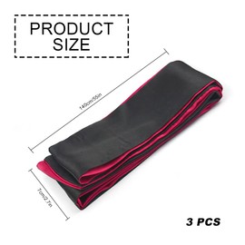 3Pcs Satin Eye Mask Blindfold, Blindfolds for Party Games, Sleeping Mask Silk, Adjustable Blindfolds to Tie Your Eyes, 140 cm/ 55 inch (Black,red,White)