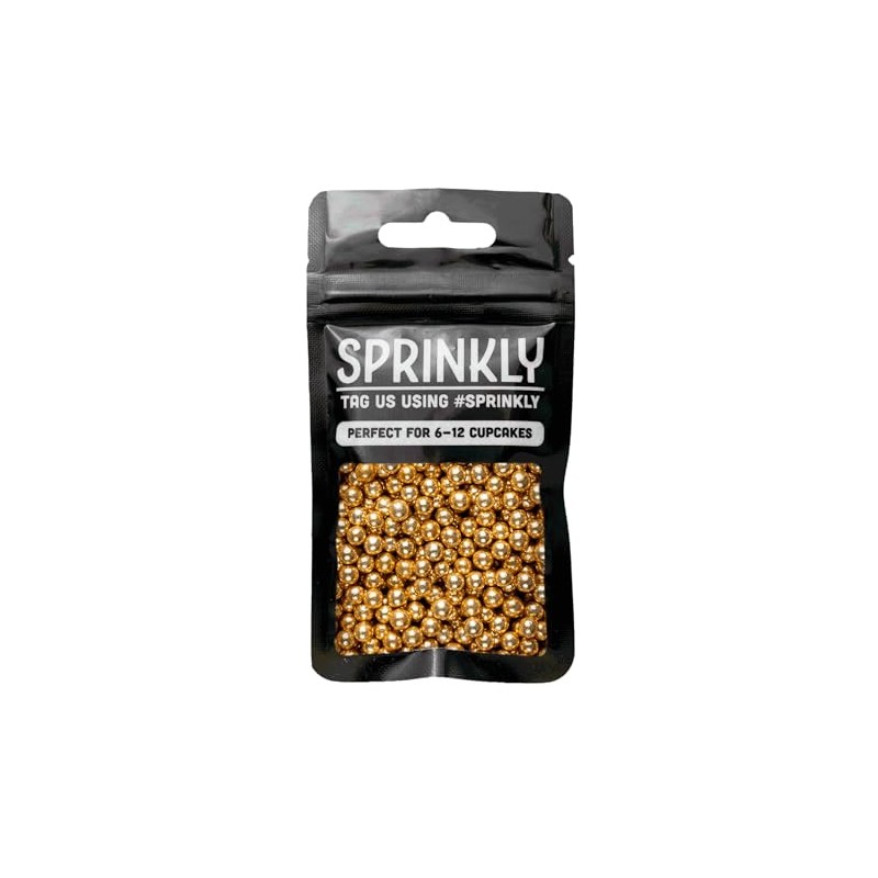 SPRINKLY - Metallic Pearls - Gold - 6mm - 30g