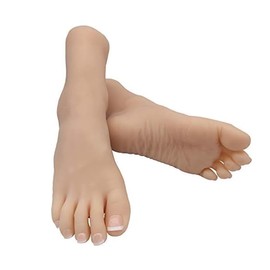 Silicone Life Size Child Mannequin Foot 1 Pair Display Jewerly Sandal Shoe Sock Display Art Sketch with Nail