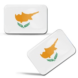 Skino Eu® 2 x 3D Stickers Cyprus Flag F 105
