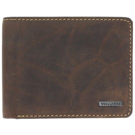 VISCONTI Arturo Collection Leather Wallet RFID and Tap n Go ART50 Saddle Tan