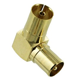 Right Angle PAL Male to PAL Female TV Antenna Aerial Connector Adaptor
