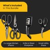 Heavy Duty Kitchen Shears with Knife and Scissor Sharpener Tool