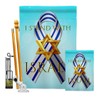 USA Decoration Israel Banner Bracket Set Flag Wooden Poles for