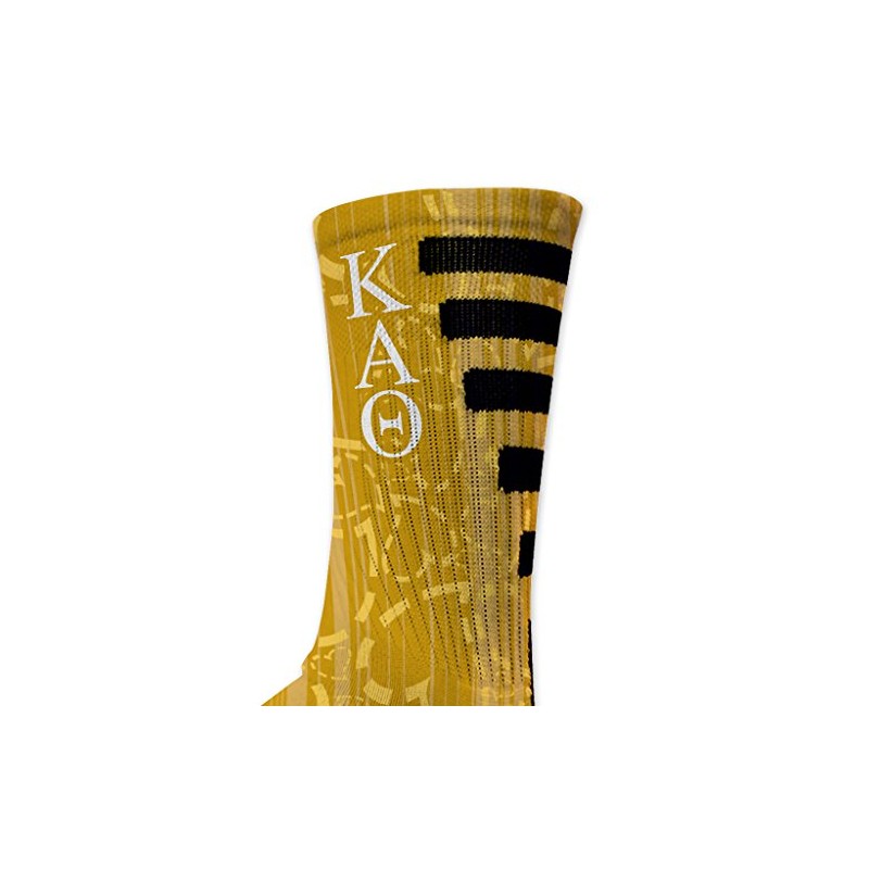 VictoryStore Kappa Alpha Theta Dashed Hearts Pattern Performance Crew Sock