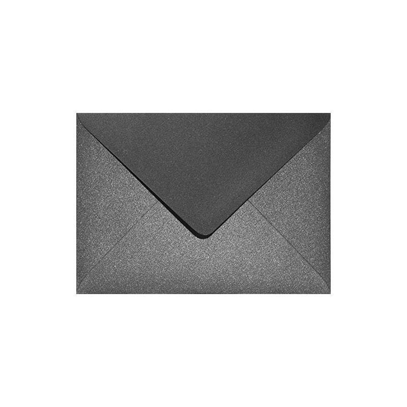 Netuno Pack of 100 Envelopes Nacre Black DIN B6 125