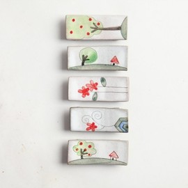 (10x10) Buncheong Landscape Chopstick Rest Set / (텐바이텐)분청 풍경 수저받침 세트