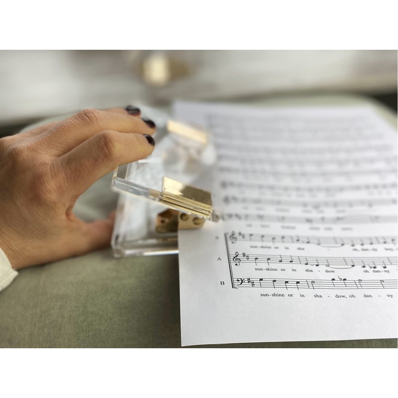 Dany Marcus Transparent Acrylic Hole Punch with Gold Metal Paper