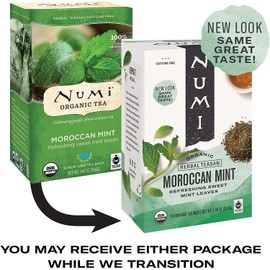 Numi Teas, Tea Herb Moroccon Mint Org, 18 Count
